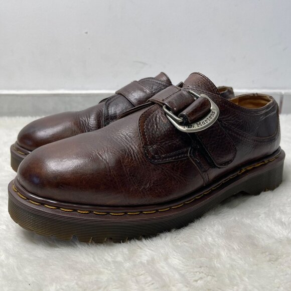 Dr. Martens #8314 Men's Brown Platform Oxfords Leather Shoes Size 11 - Picture 1 of 9